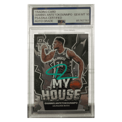 Giannis Antetokounmpo 2022-23 Panini Donruss Optic My House Autographed Card #6