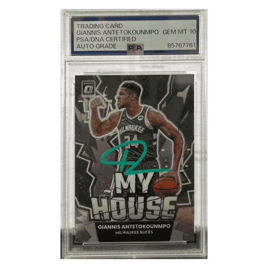 Giannis Antetokounmpo 2022-23 Panini Donruss Optic My House Autographed Card #6