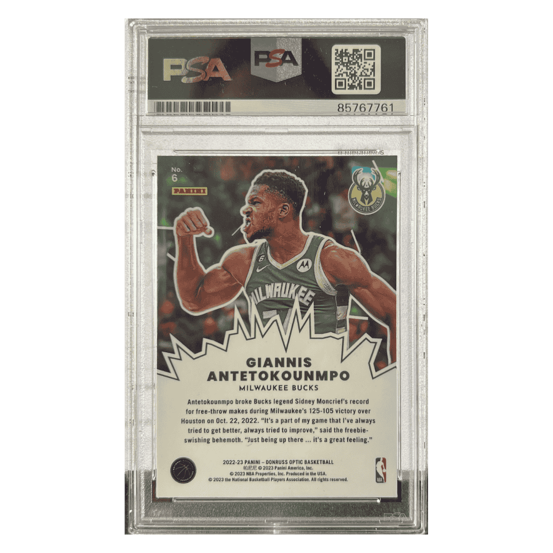 Giannis Antetokounmpo 2022-23 Panini Donruss Optic My House Autographed Card #6