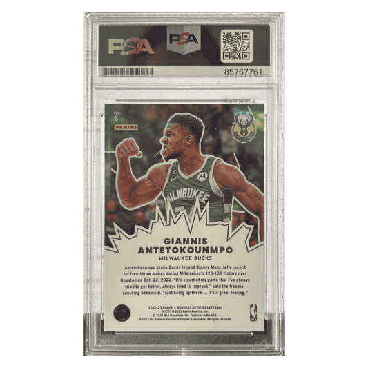 Giannis Antetokounmpo 2022-23 Panini Donruss Optic My House Autographed Card #6