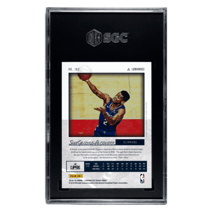 Shai Gilgeous-Alexander SGC 10 2018-19 Panini Chronicles Luminance Blue Rookie RC #d/ 99 Card #162