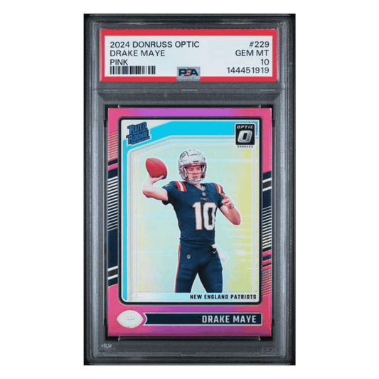 Drake Maye PSA 10 2024 Panini Donruss Optic Pink Rated Rookie Card #229