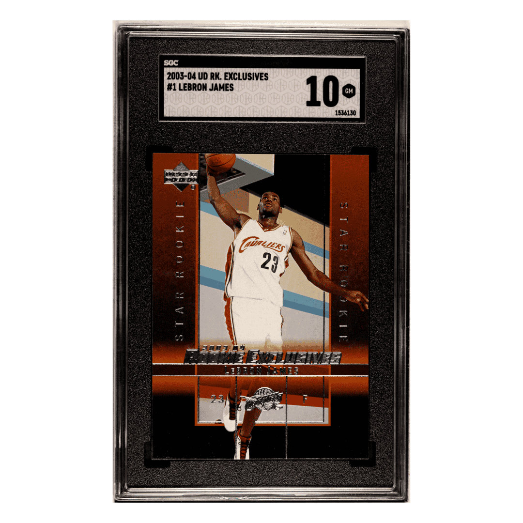 LeBron James SGC 10 2003-04 Upper Deck Rookie Exclusives Card #1