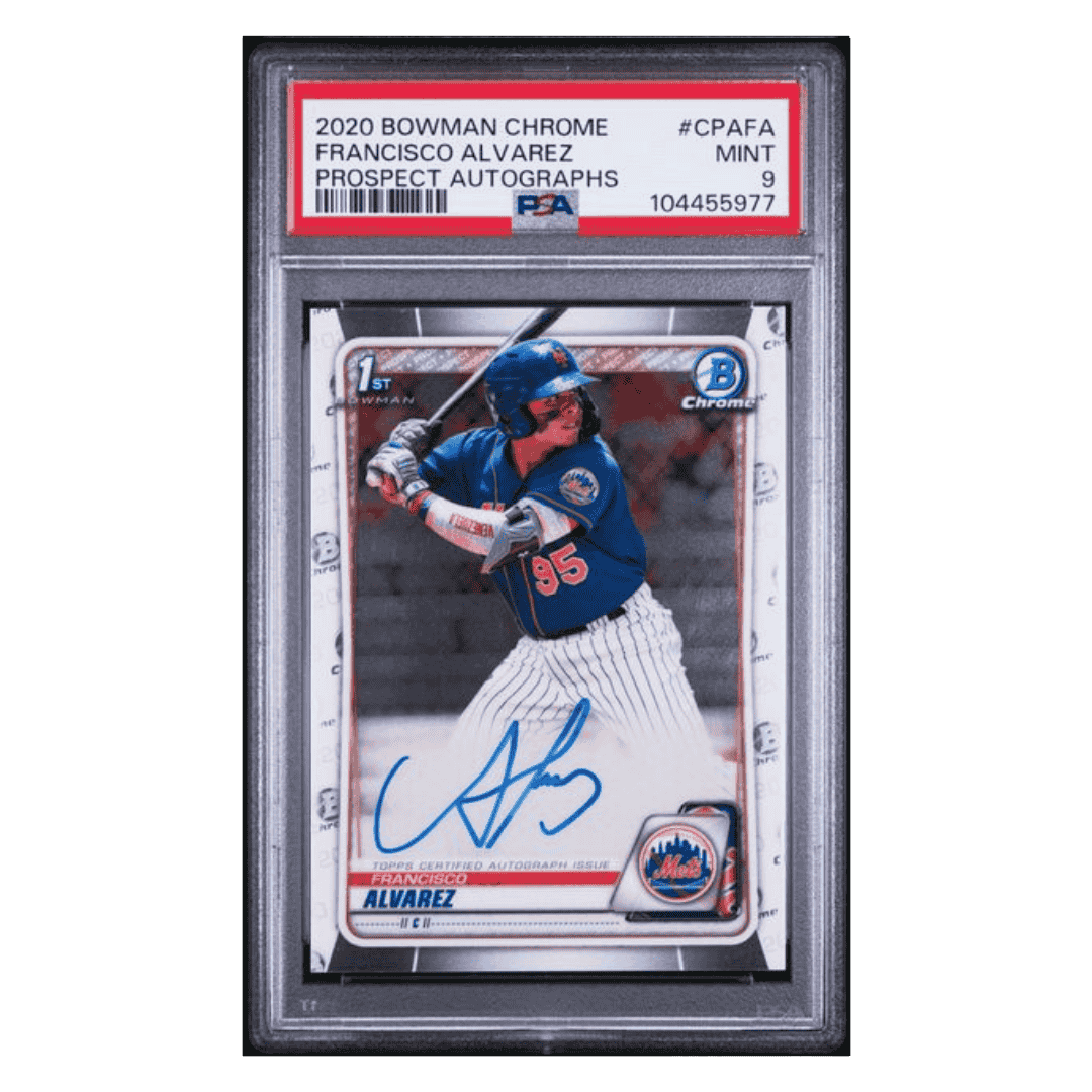 Francisco Alvarez PSA 9 2020 Topps Bowman Chrome Prospect Autographs Card #CPAFA