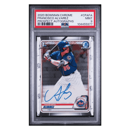 Francisco Alvarez PSA 9 2020 Topps Bowman Chrome Prospect Autographs Card #CPAFA
