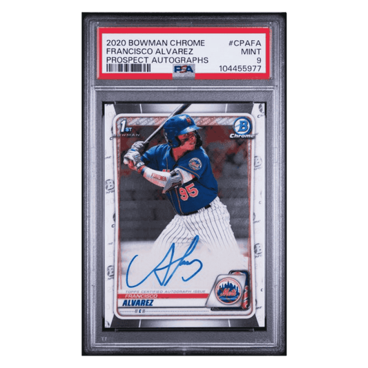 Francisco Alvarez PSA 9 2020 Topps Bowman Chrome Prospect Autographs Card #CPAFA