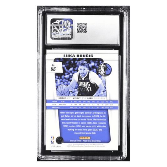 Luka Doncic CGC 9 2024-25 Panini Prizm Deca Orange #d/ 49 Card #66