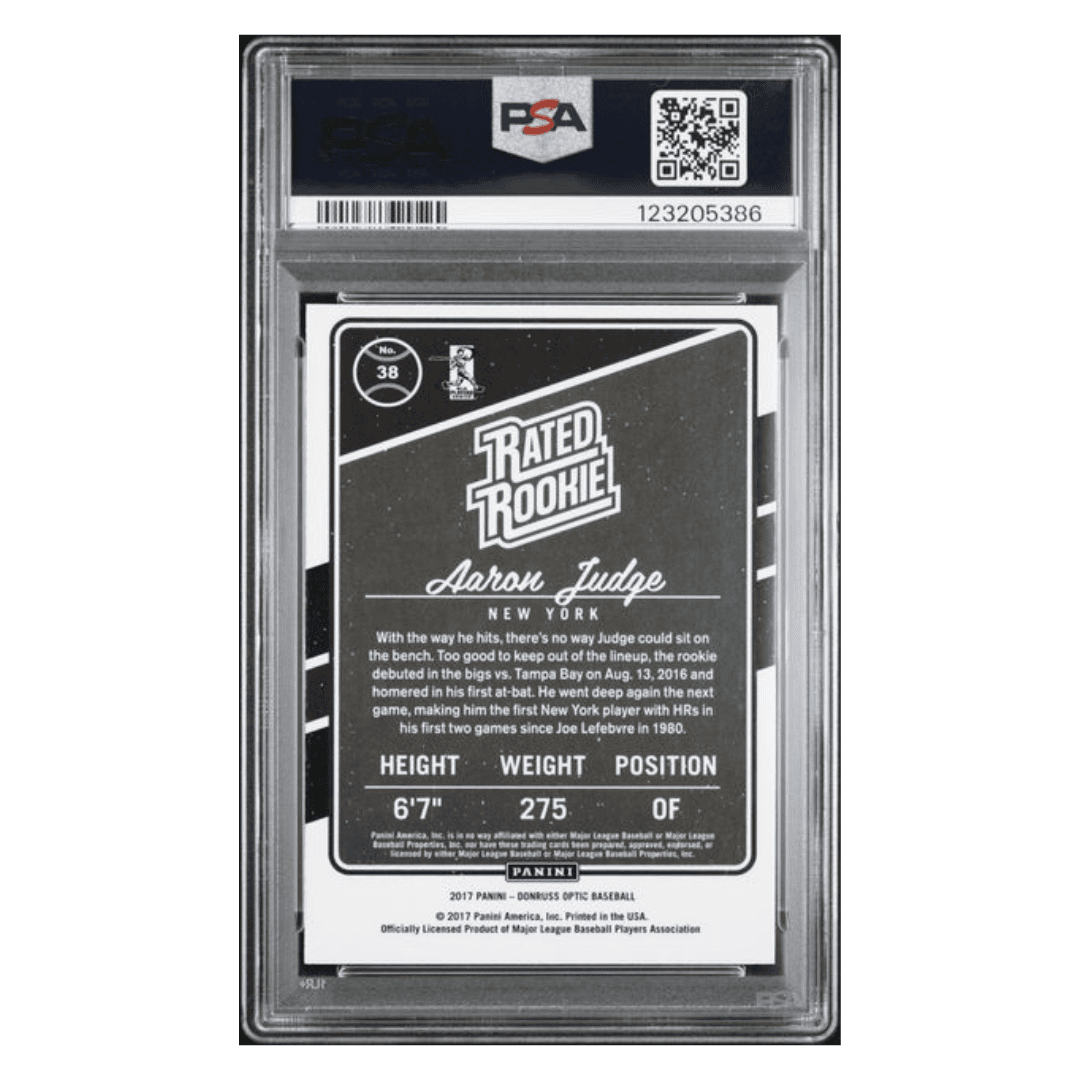Aaron Judge PSA 10 2017 Panini Donruss Optic Rated Rookie Card #38