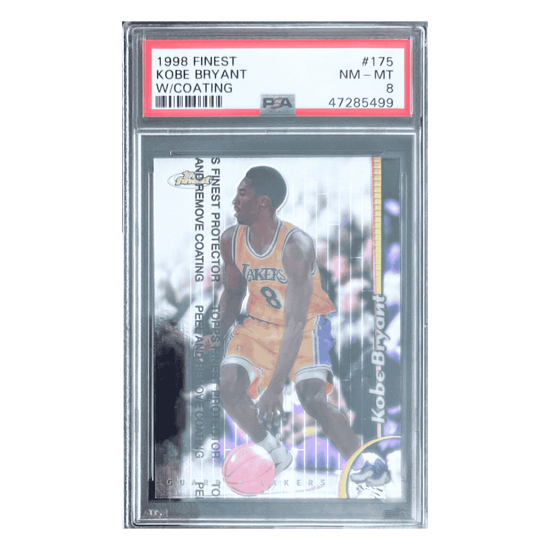 Kobe Bryant PSA 8 1998 Topps Finest w/ Coating Card #175