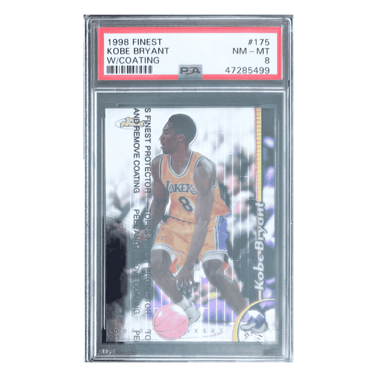 Kobe Bryant PSA 8 1998 Topps Finest w/ Coating Card #175