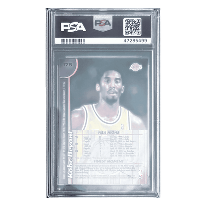 Kobe Bryant PSA 8 1998 Topps Finest w/ Coating Card #175