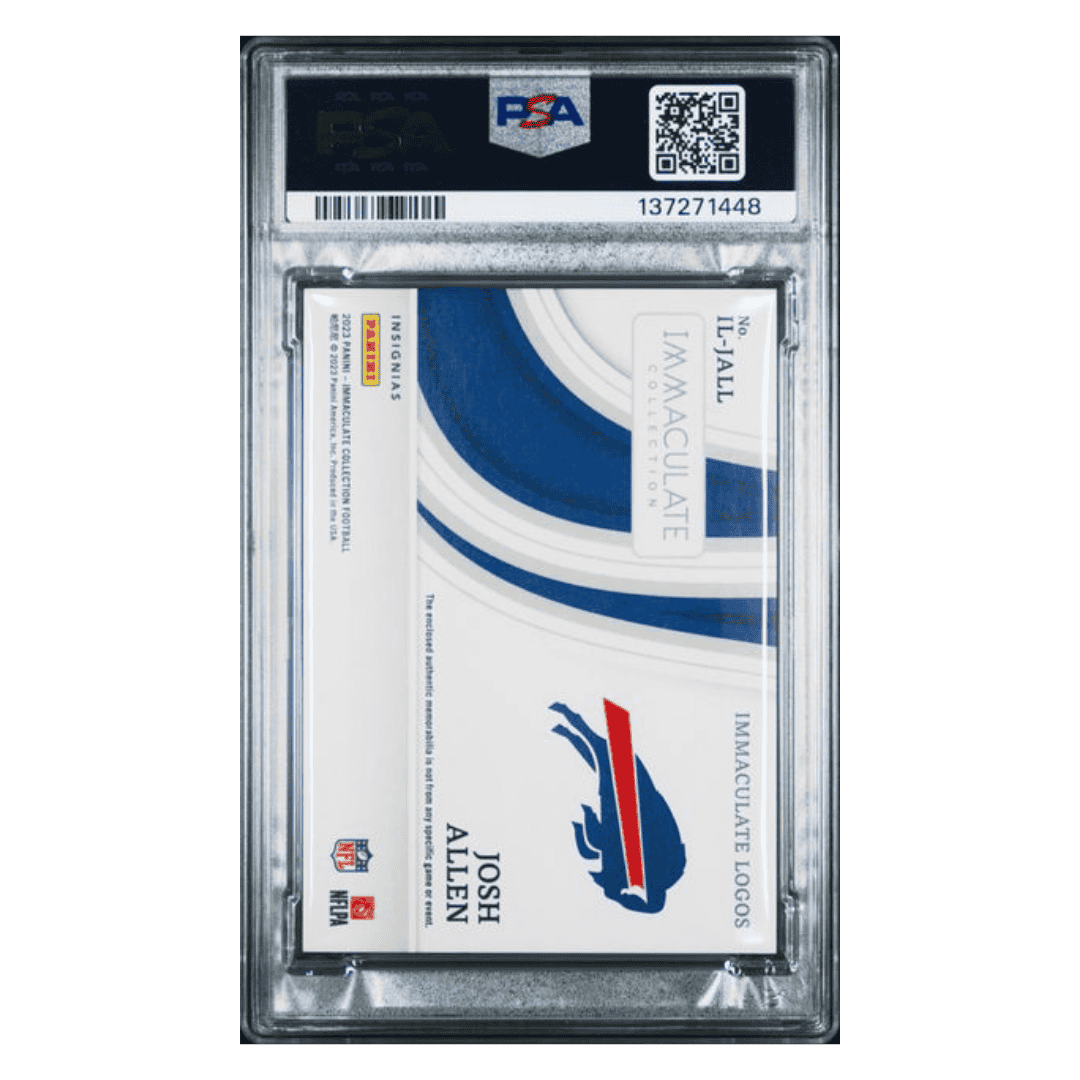Josh Allen PSA 9 2023 Panini Immaculate Logos Insignia #d/ 5 Card #ILJALL