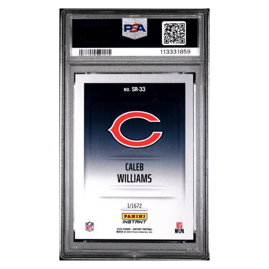 Caleb Williams PSA 10 2024 Panini Instant Studio Rookies #d/ 1672 Card #SR33