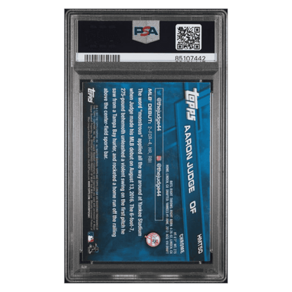 Aaron Judge PSA 10 2017 Topps Chrome Update Rookie RC Card #HMT50