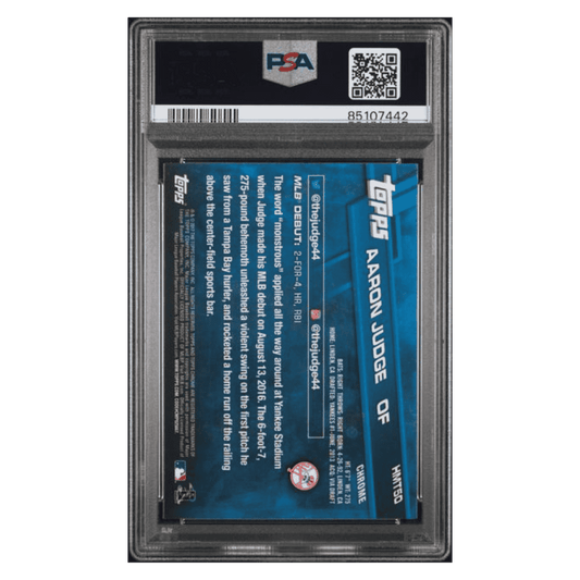 Aaron Judge PSA 10 2017 Topps Chrome Update Rookie RC Card #HMT50