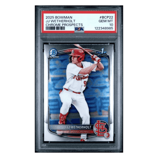 JJ Wetherholt PSA 10 2025 Topps Bowman Chrome Prospects Card #BCP22