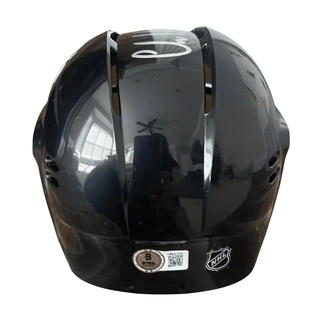 Chris Chelios Chicago Blackhawks Autographed Mini Replica Helmet with Inscription - Beckett COA