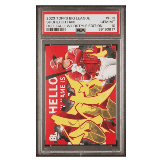 Shohei Ohtani PSA 10 2023 Topps Big League Roll Call Wildstyle Edition Card #RC3