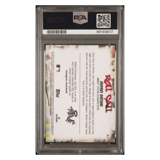Shohei Ohtani PSA 10 2023 Topps Big League Roll Call Wildstyle Edition Card #RC3
