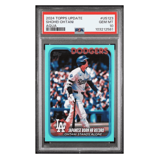Shohei Ohtani PSA 10 2024 Topps Update Aqua Card #US123