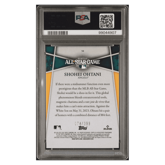 Shohei Ohtani PSA 8 2023 Topps All Star Game Black #d/ 399 Card #50
