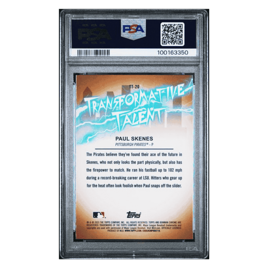 Paul Skenes PSA 10 2023 Topps Bowman Draft Transformative Talent Card #TT20