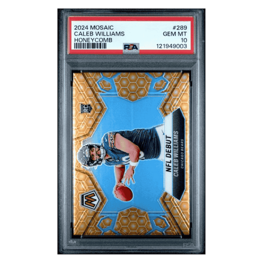 Caleb Williams PSA 10 2024 Panini Mosaic Honeycomb Rookie RC Case Hit Card #289