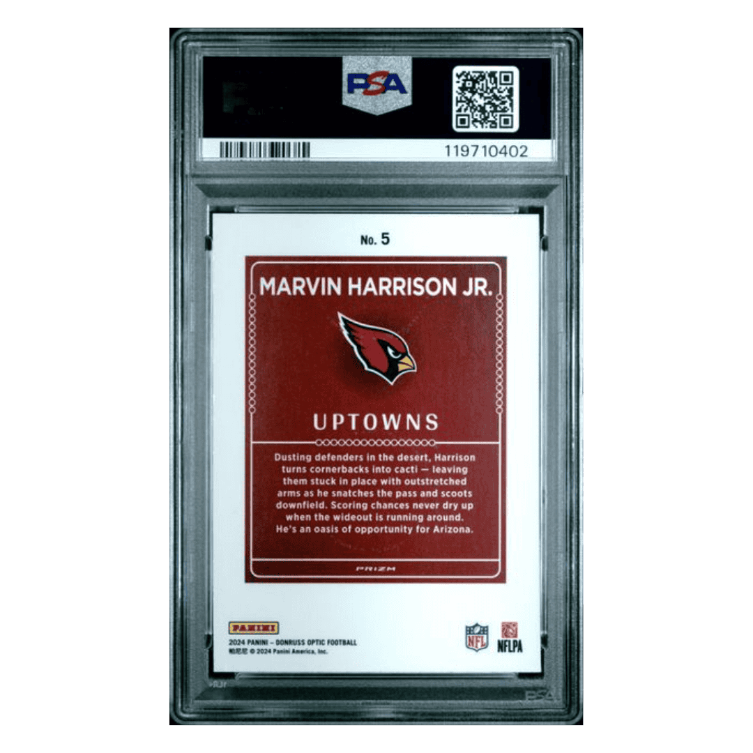 Marvin Harrison Jr PSA 9 2024 Panini Donruss Optic Uptowns Rookie RC Card #5