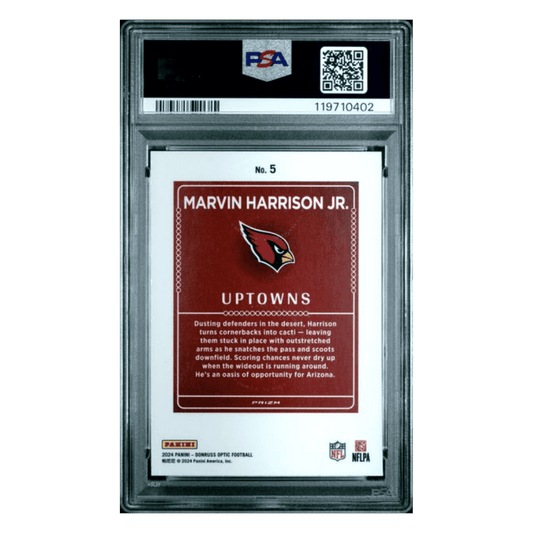 Marvin Harrison Jr PSA 9 2024 Panini Donruss Optic Uptowns Rookie RC Card #5