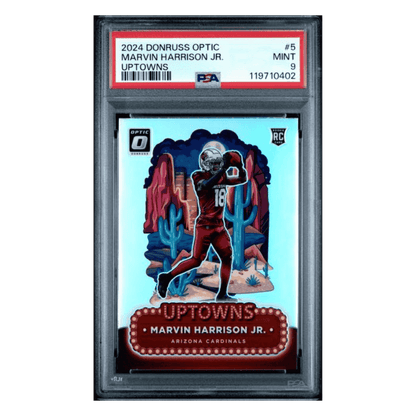 Marvin Harrison Jr PSA 9 2024 Panini Donruss Optic Uptowns Rookie RC Card #5