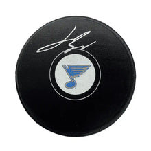 Jimmy Snuggerud St Louis Blues Autographed Logo Puck - Fanatics COA