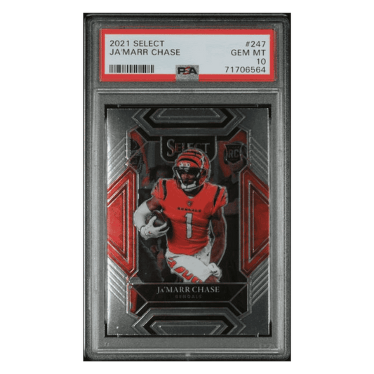 Ja'marr Chase PSA 10 2021 Panini Select Rookie RC Card #247