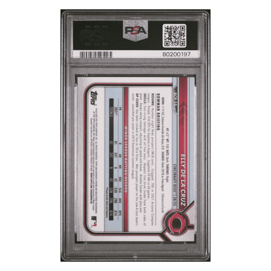 Elly De La Cruz PSA 10 2022 Topps Bowman Chrome Prospects Card #BCP50