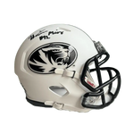 
Harrison Mevis Missouri Tigers Autographed Matte White Mini Speed Helmet - JSA COA — Front