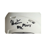 
Harrison Mevis Missouri Tigers Autographed Matte White Mini Speed Helmet - JSA COA — Back