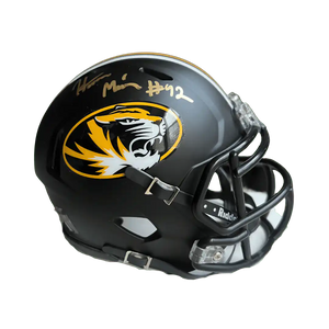 Harrison Mevis Missouri Tigers Autographed Mini Speed Helmet - JSA COA