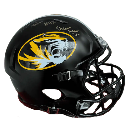 Harrison Mevis Missouri Tigers Autographed Full Size Replica Helmet with Inscription - JSA COA