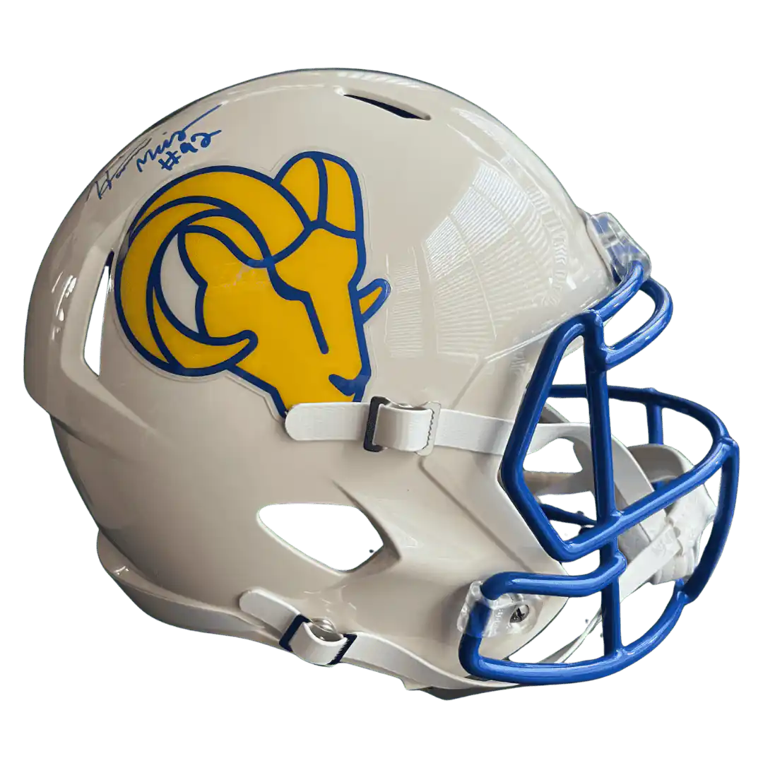 Harrison Mevis Los Angeles Rams Autographed Full Size Retro Replica Helmet - JSA COA