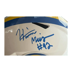 
Harrison Mevis Los Angeles Rams Autographed Full Size Retro Replica Helmet - JSA COA — Back