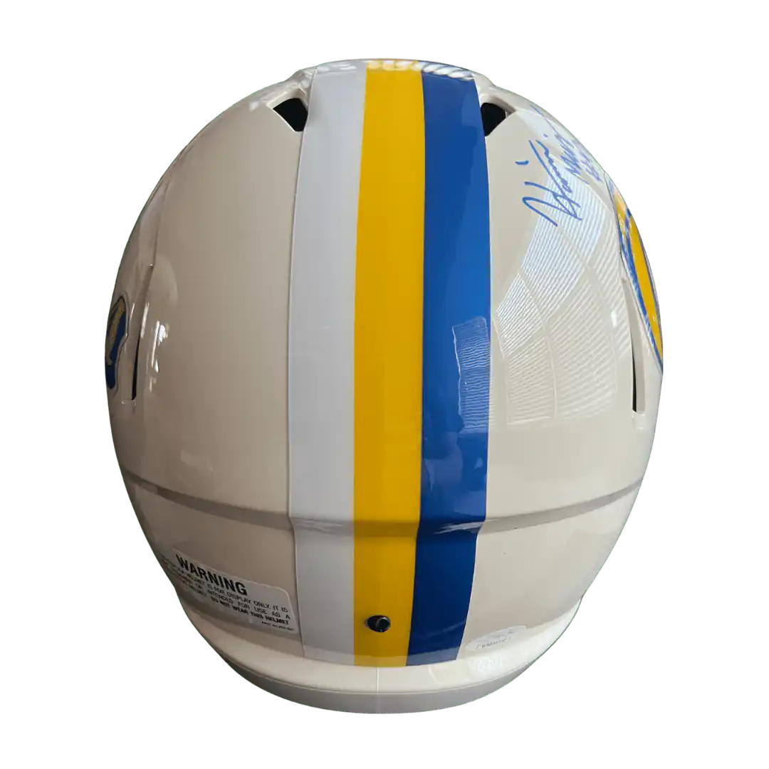 Harrison Mevis Los Angeles Rams Autographed Full Size Retro Replica Helmet - JSA COA