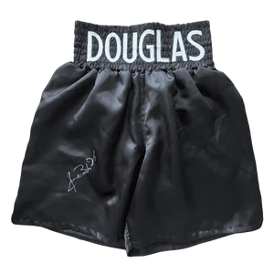 Buster Douglas Autographed Black Boxing Shorts - JSA COA