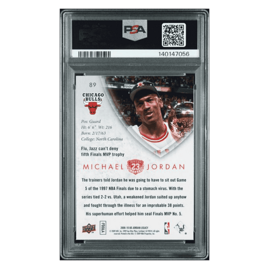 Michael Jordan PSA 9 2009 Upper Deck Jordan Legacy Gold Card #89