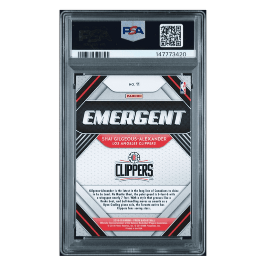 Shai Gilgeous-Alexander PSA 9 2018 Panini Prizm Emergent Rookie RC Card #11