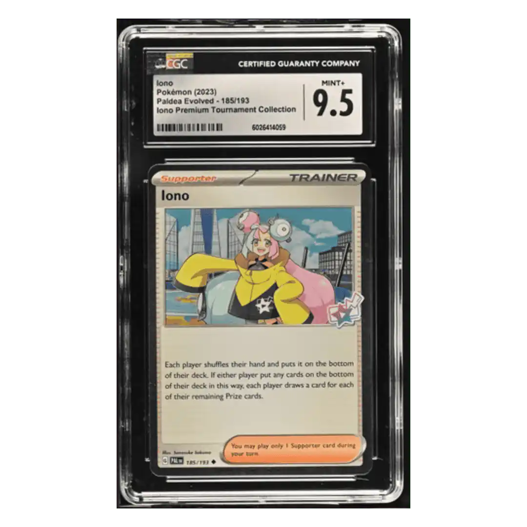 Iono CGC 9.5 2023 Pokemon Paldea Evolved Iono Premium Tournament Collection Card #185/193