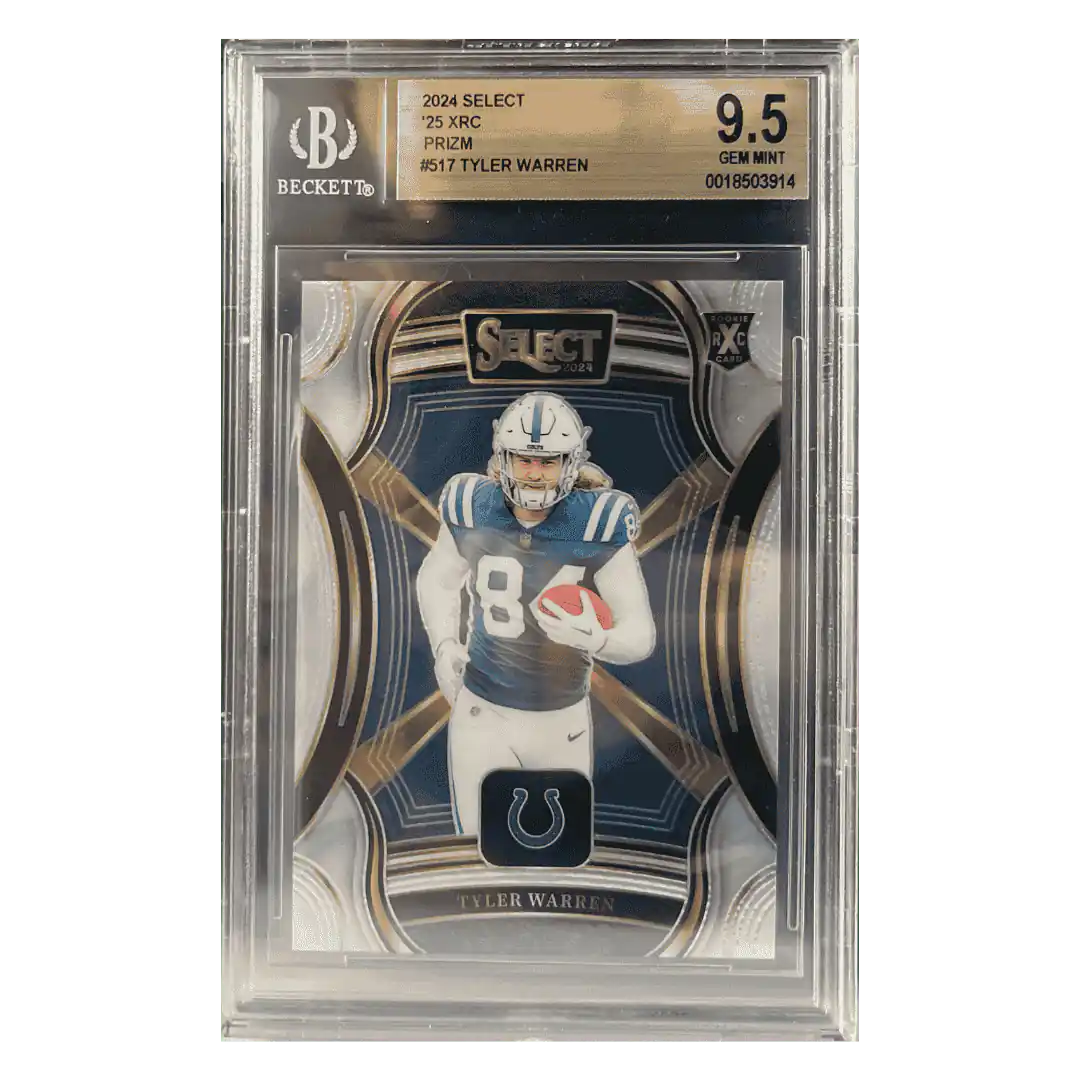 Tyler Warren BGS 9.5 2024 Panini Select '25 XRC Prizm Card #517