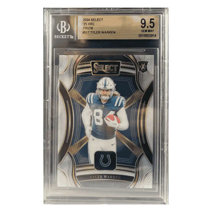 Tyler Warren BGS 9.5 2024 Panini Select '25 XRC Prizm Card #517