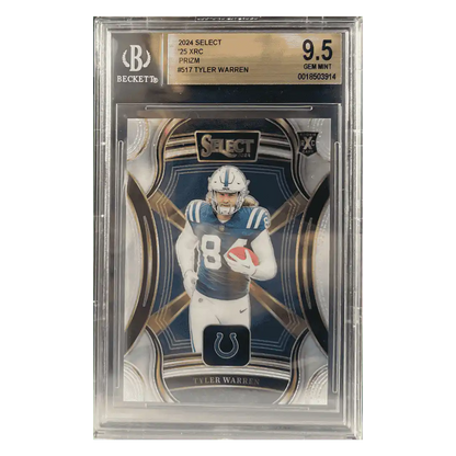 Tyler Warren BGS 9.5 2024 Panini Select '25 XRC Prizm Card #517