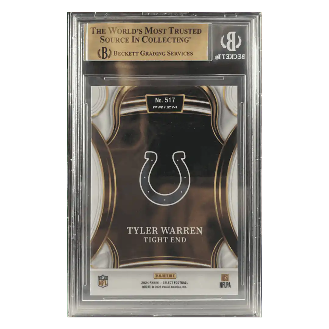Tyler Warren BGS 9.5 2024 Panini Select '25 XRC Prizm Card #517