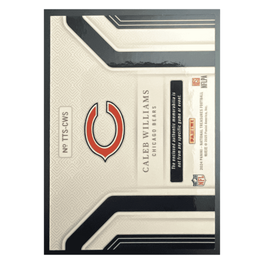 Caleb Williams 2024 Panini National Treasures Tremendous Treasures Patch #d/ 25 Card #TTSCWS