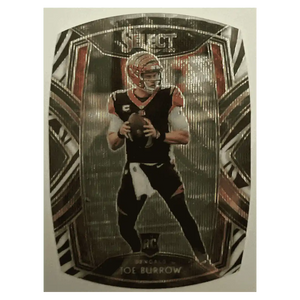 Joe Burrow 2020 Panini Select Zebra Prizm Die Cut Rookie RC Case Hit Card #246
